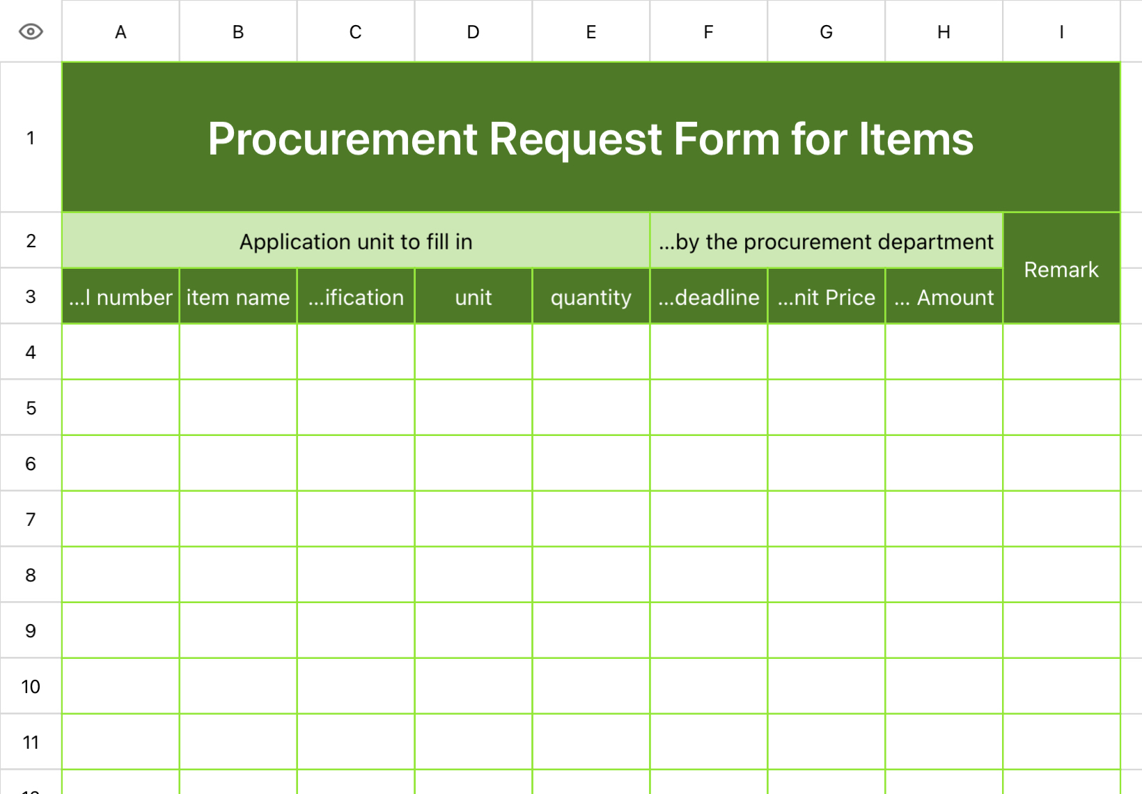 Item Procurement Request Form 1